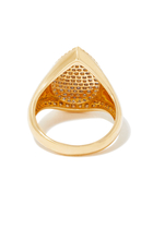 Chevaliere Poire Signet Ring, 18k Yellow Gold & Diamonds